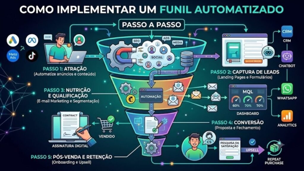 Como implementar um funil automatizado passo a passo