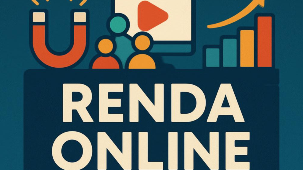 Gráfico com a frase “Renda Online”, representando marketing digital como base para gerar renda extra pela internet.Gráfico com a frase “Renda Online”, representando marketing digital como base para gerar renda extra pela internet.