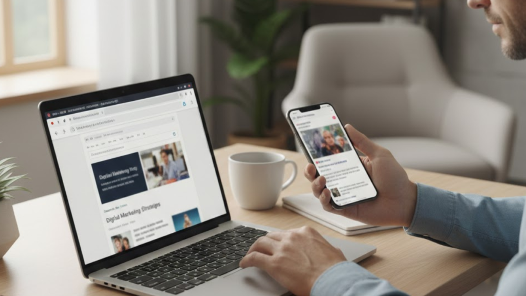 profissional trabalhando com marketing digital de forma ética em ambiente modernoou (se quiser incluir sua palavra-chave principal de leve):