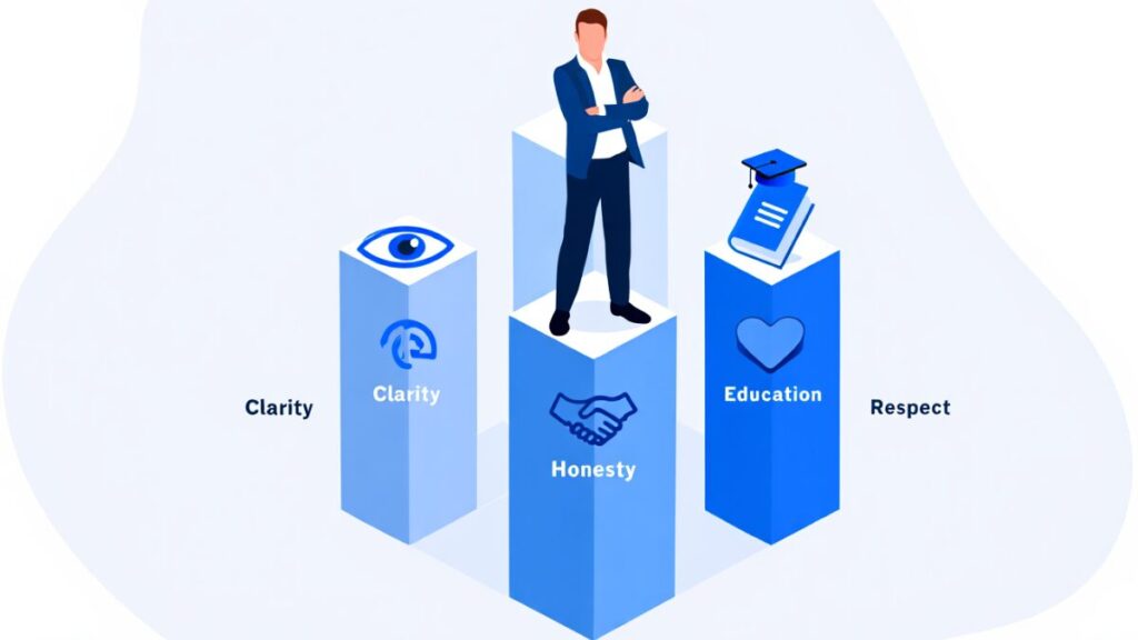 Infográfico mostrando a estrutura de um Reels com alto potencial de engajamento, destacando pilares como clareza, gancho visual e chamada para ação para um Quiz.