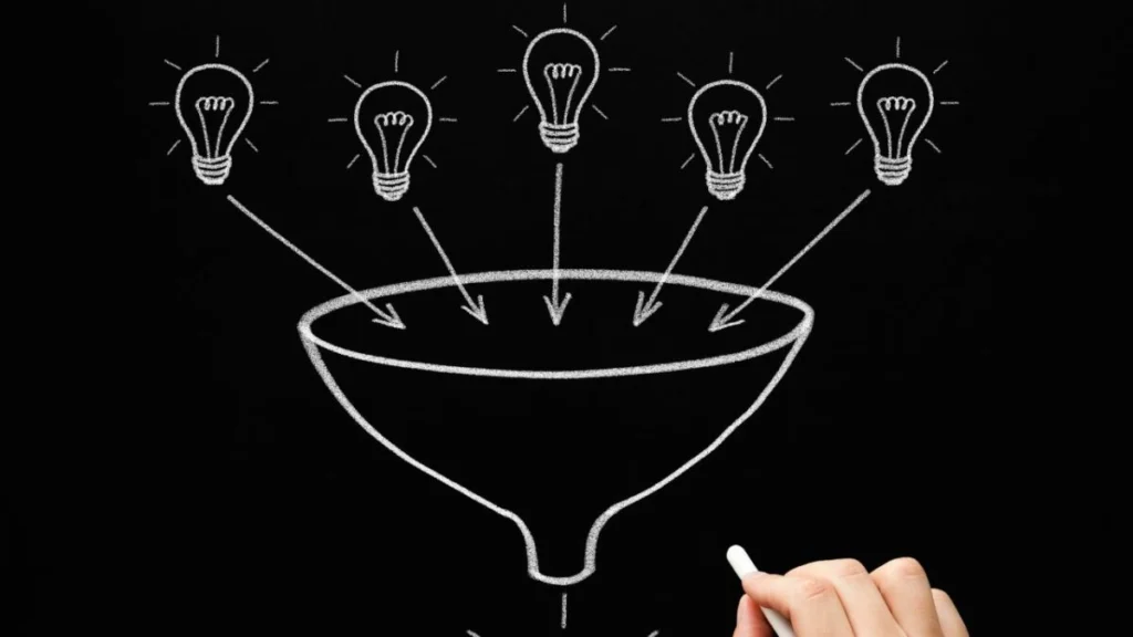 Exemplo de funil simples para vender projetos Lovable