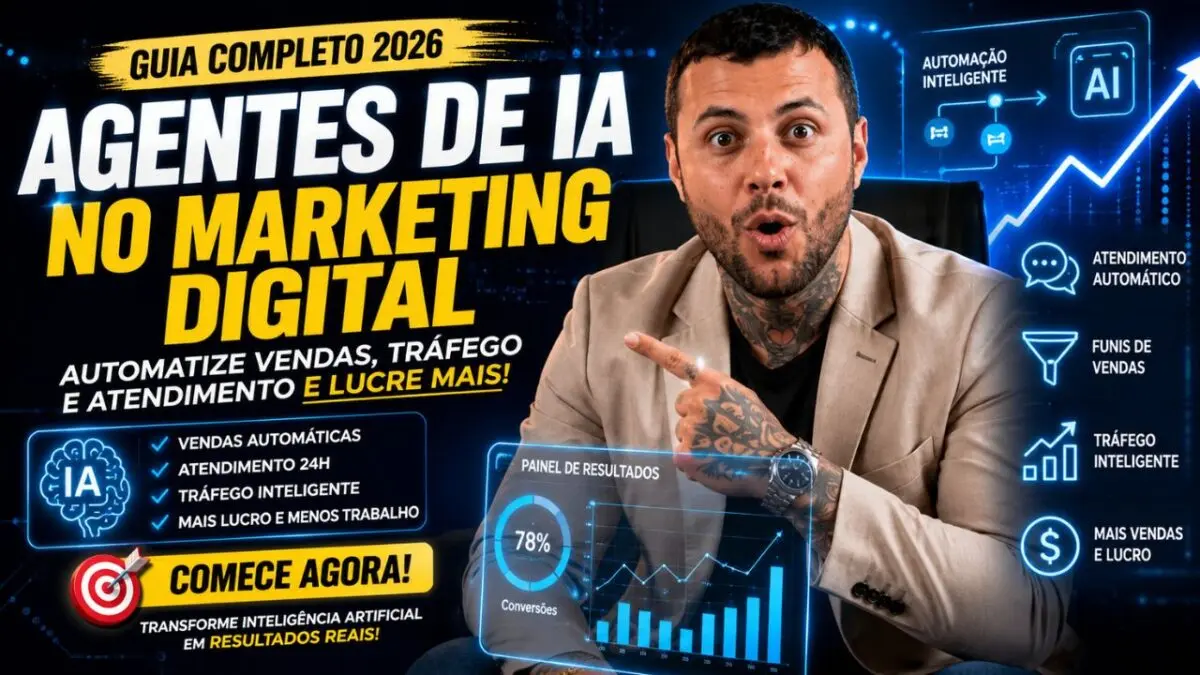 Agentes de IA no marketing digital automatizando vendas, atendimento e campanhas em 2026