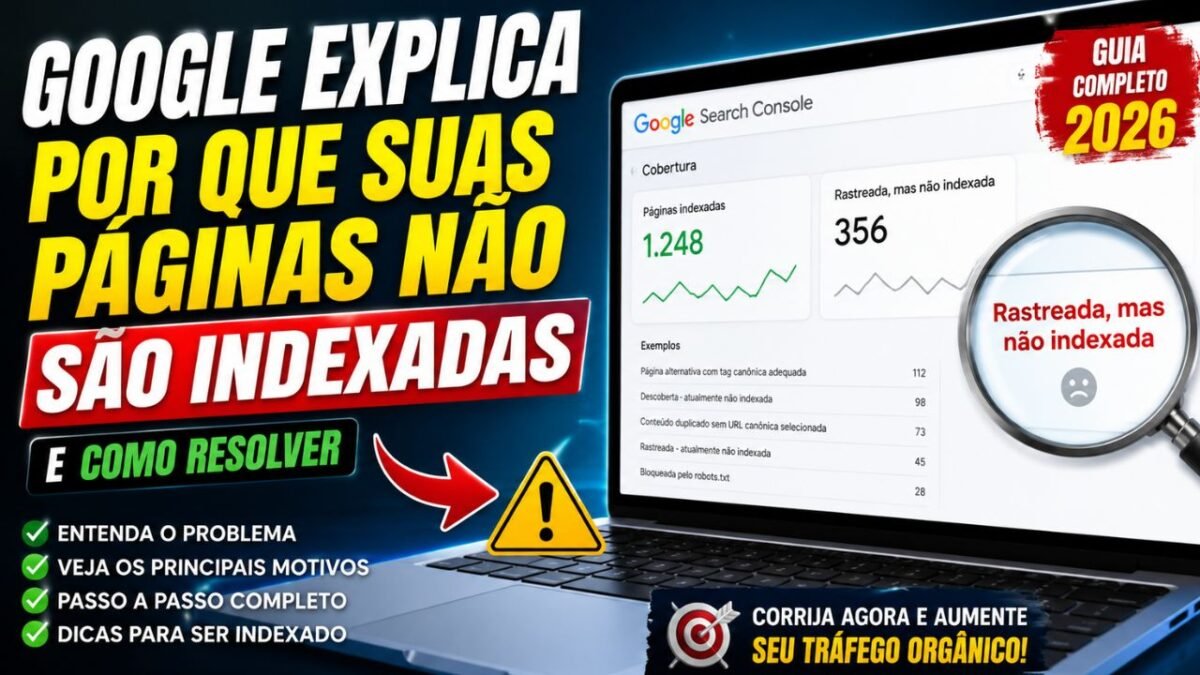 Rastreada, mas não indexada