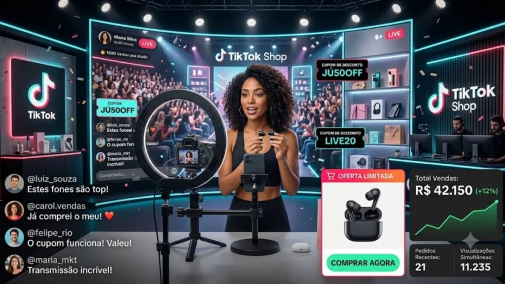 Táticas de Prova Social e Reatividade tiktokshop