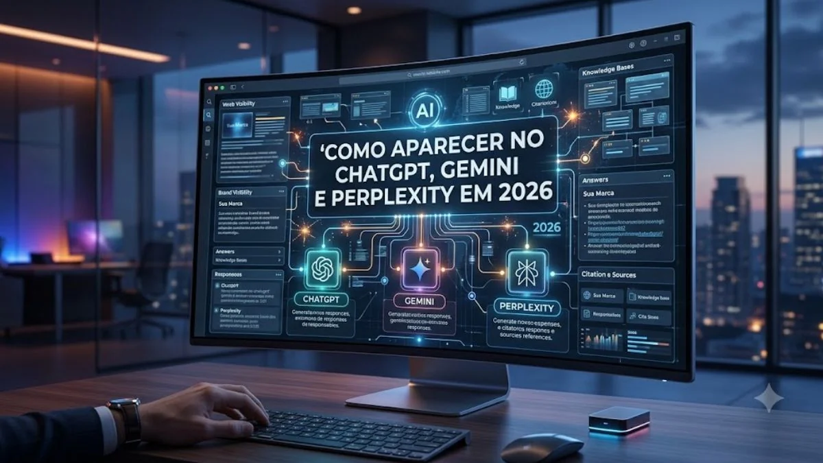 Visibilidade em IA: como aparecer no ChatGPT, Gemini e Perplexity