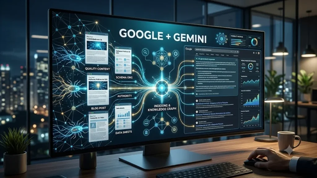 Google Gemini, indexação e visibilidade de conteúdo na inteligência artificial